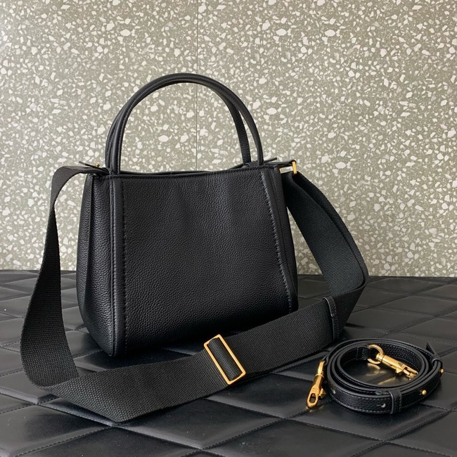 VALENTINO Alltime medium grain calfskin bag B0Q18 black