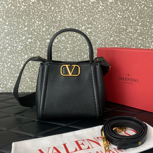 VALENTINO Alltime small grain calfskin bag B0Q26 black