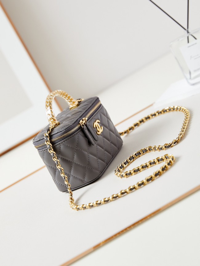 CHANEL MINI CLUTCH WITH CHAIN AP3820 dark gray