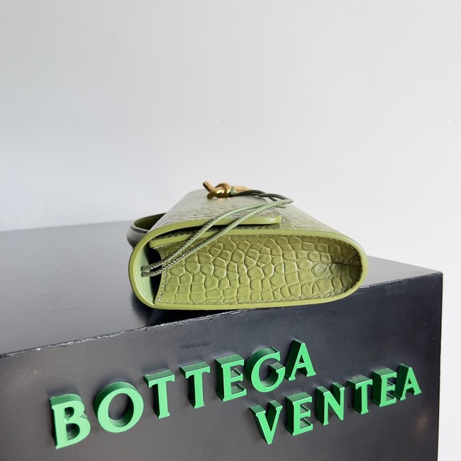 Bottega Veneta Long Clutch Andiamo With Handle alligator leather 741511 Khaki