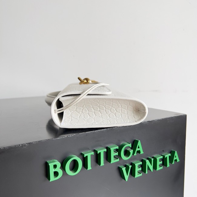 Bottega Veneta Long Clutch Andiamo With Handle alligator leather 741511 white 