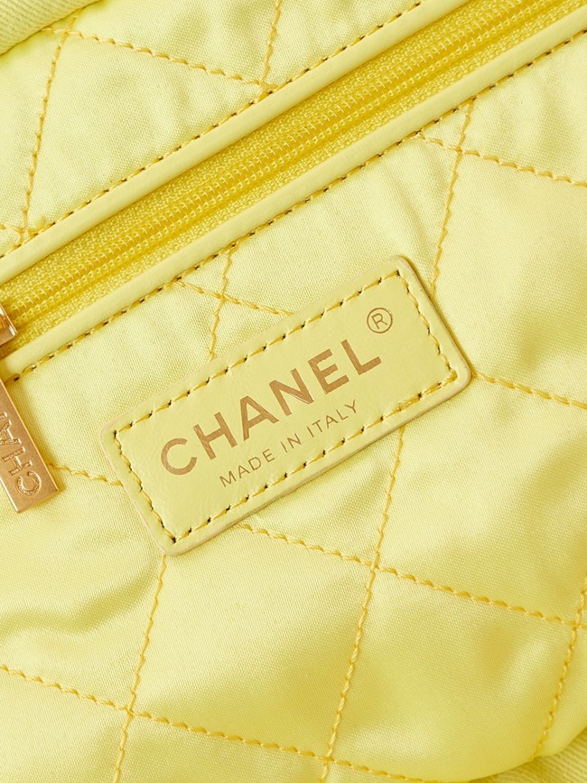 CHANEL 22 HANDBAG Fabric AS3260 yellow