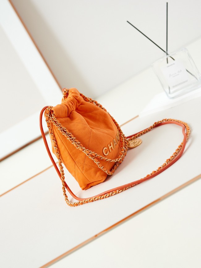 CHANEL 22 MINI HANDBAG Fabric AS3980 orange