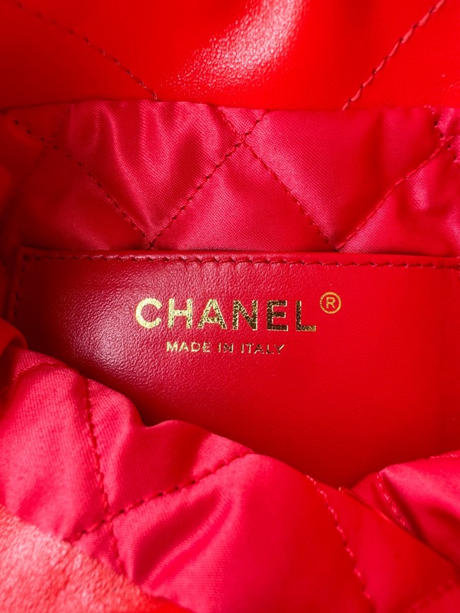 CHANEL 22 MINI HANDBAG AS3980 Dark Orange & Red