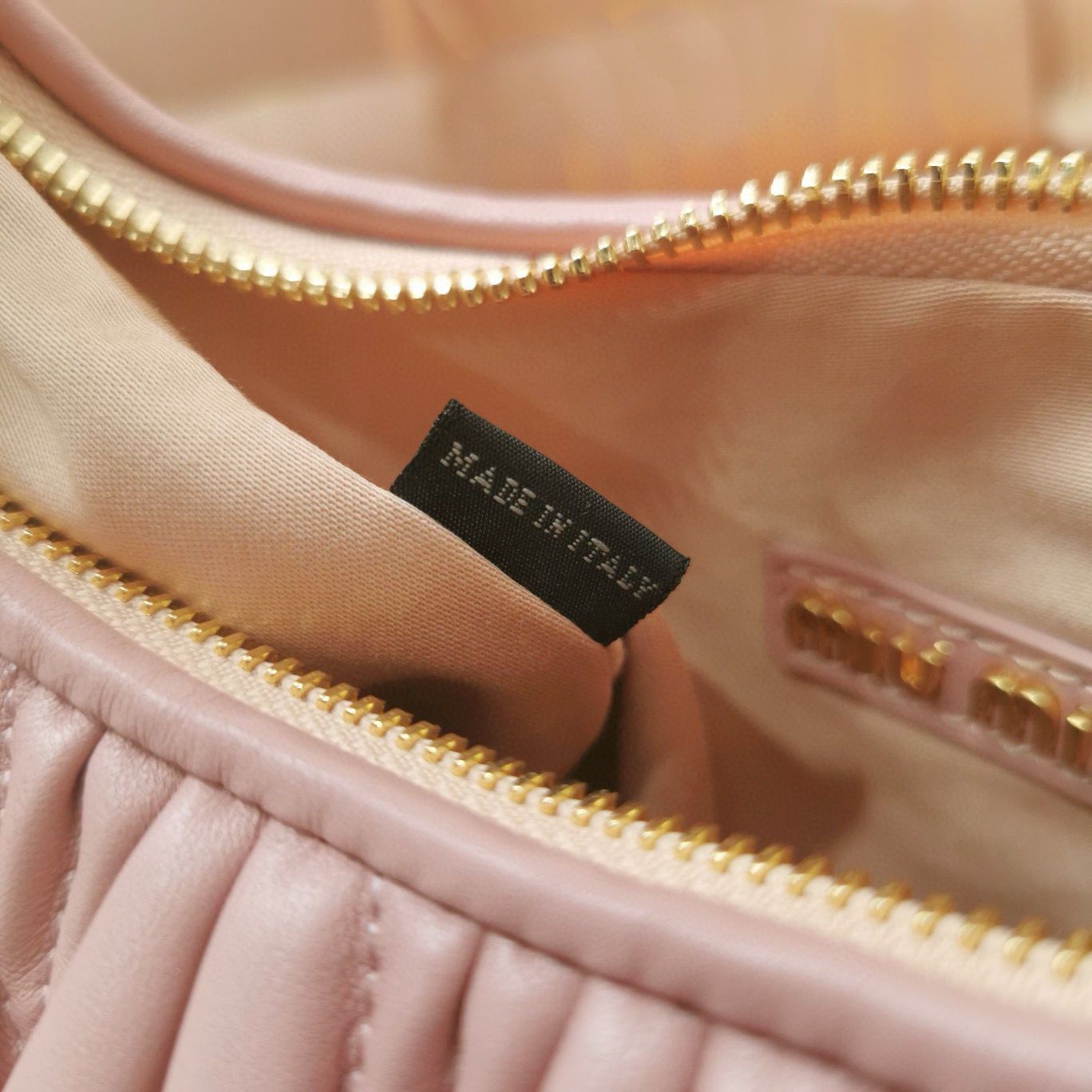 Miu Miu Wander Matelasse Original Sheepskin Bag 5BC125 Light Pink