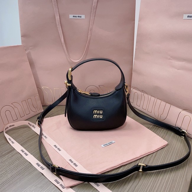 MIU MIU Original Leather Top Handle Bag 5BC161 black