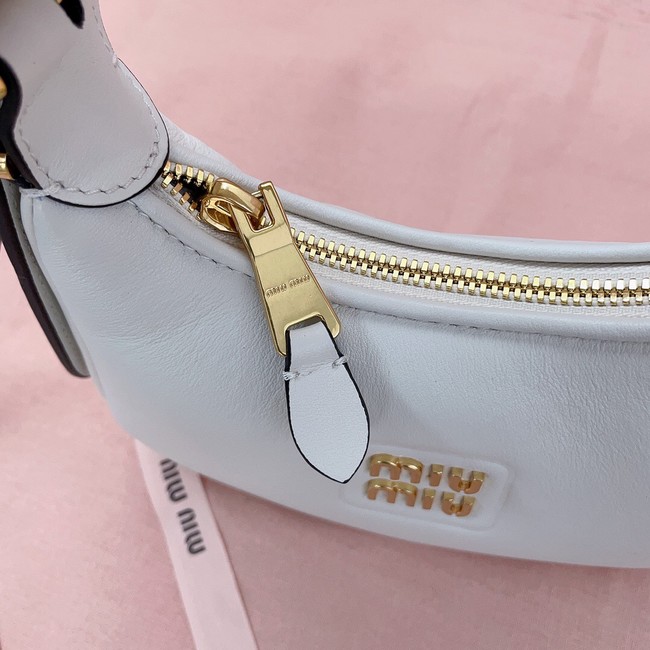 MIU MIU Original Leather Top Handle Bag 5BC161 white