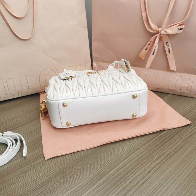 Miu Miu Wander Matelasse Original Sheepskin Bag 2BB124 white