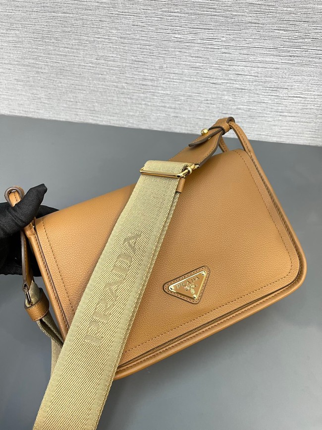 Prada Leather shoulder bag 1BD372 Apricot