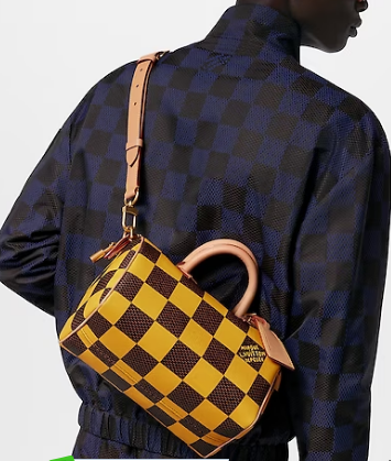 Louis Vuitton Speedy 25 Bandouliere Damier Pop N40585 Yellow Louis Vuitton Speedy 25 Bandouliere Damier Pop N40585 Yellow