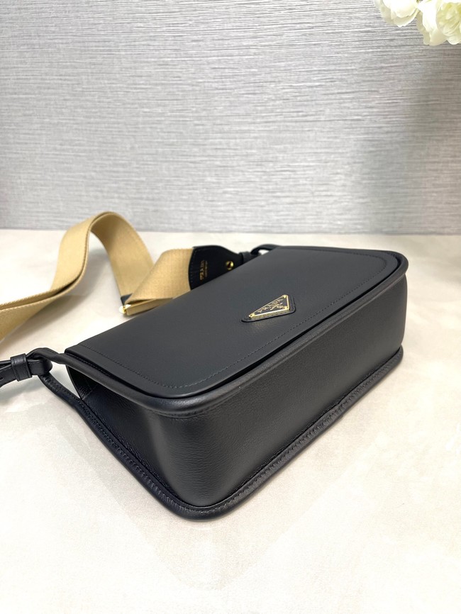 Prada Leather shoulder bag 1BD372 black