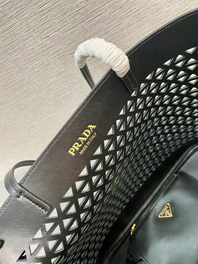 Prada Panier leather tote-bag 1BG503 black