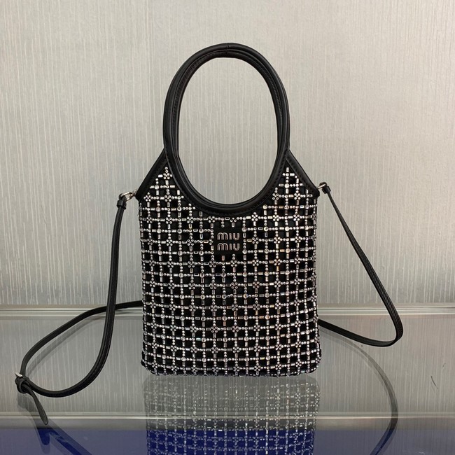 Miu Miu imitation crystal Shoulder Bag 500281 black