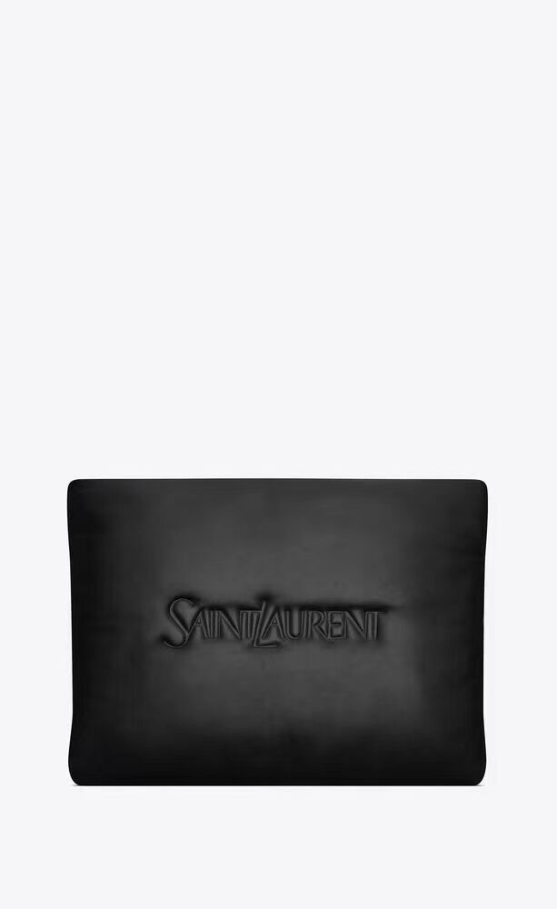 SAINT LAURENT CALYPSO LARGE POUCH IN LAMBSKIN 778943-1 black