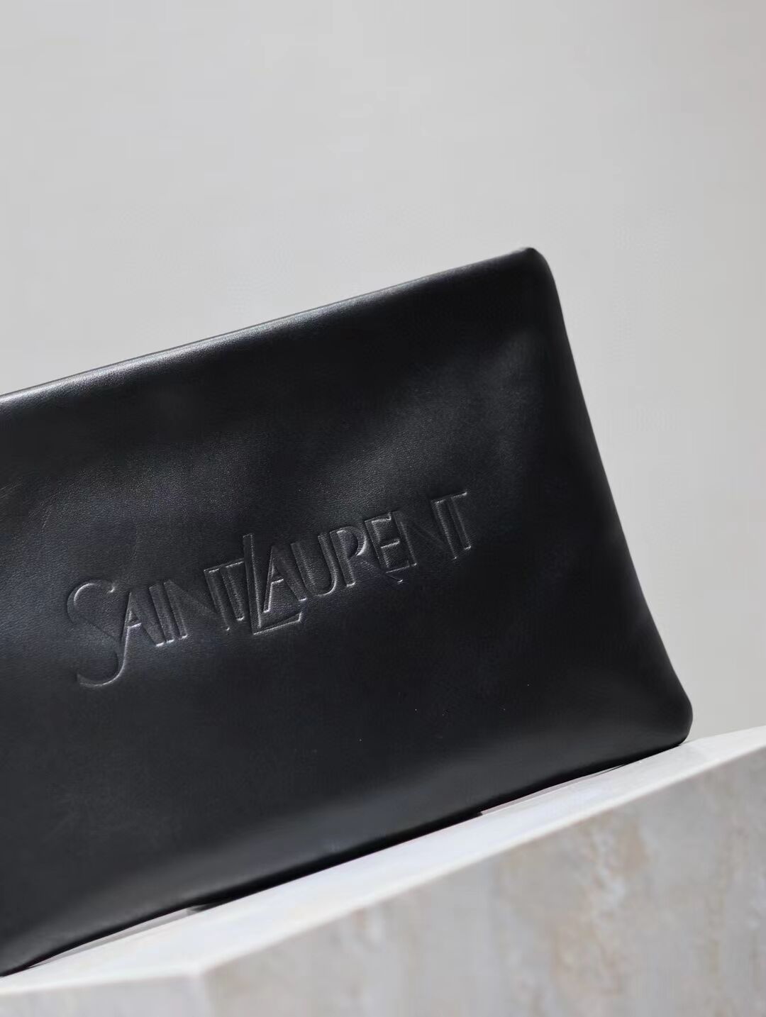 SAINT LAURENT CALYPSO LARGE POUCH IN LAMBSKIN 778943-1 black