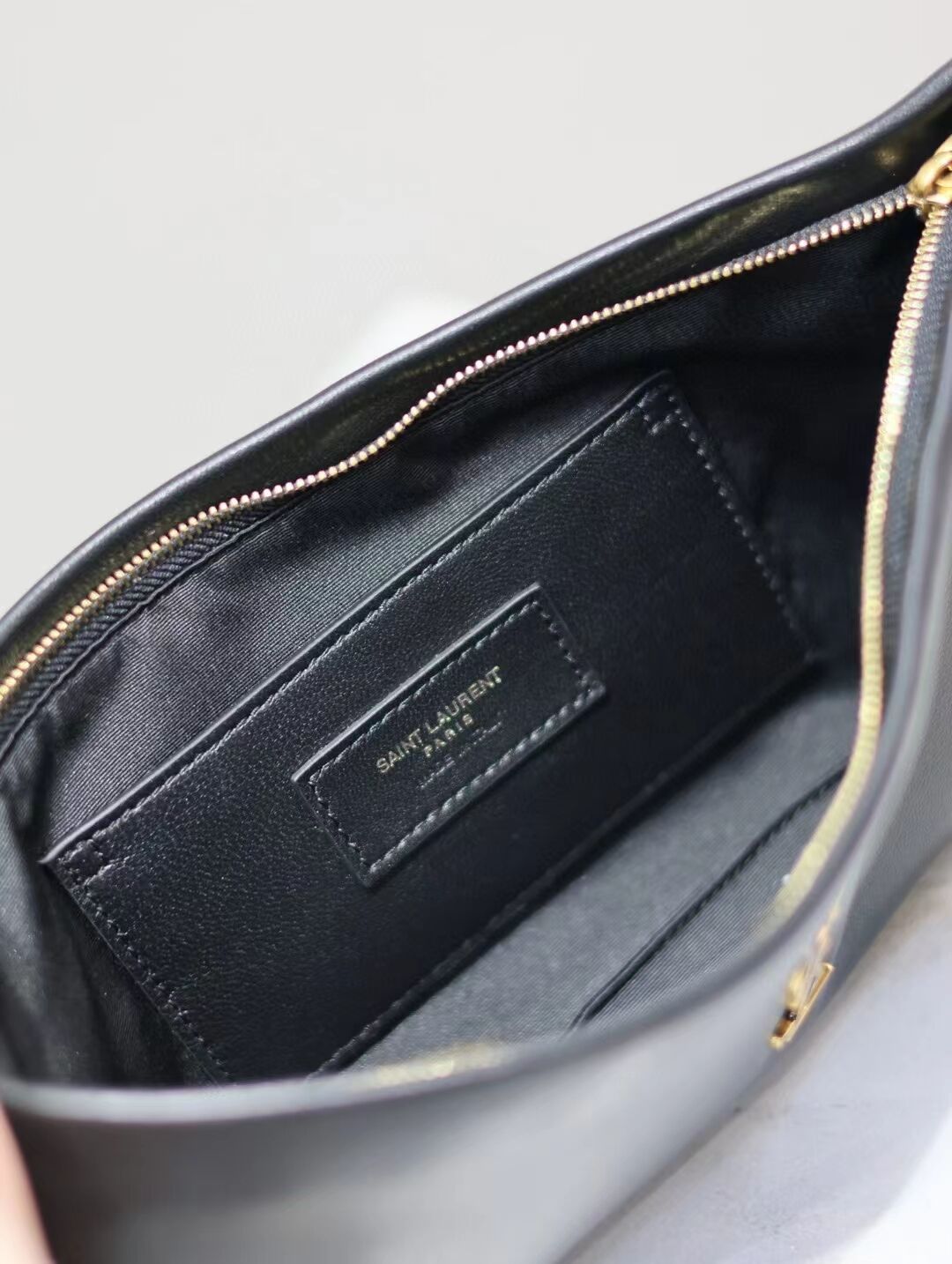 SAINT LAURENT CALYPSO LONG POUCH IN LAMBSKIN 774062 black