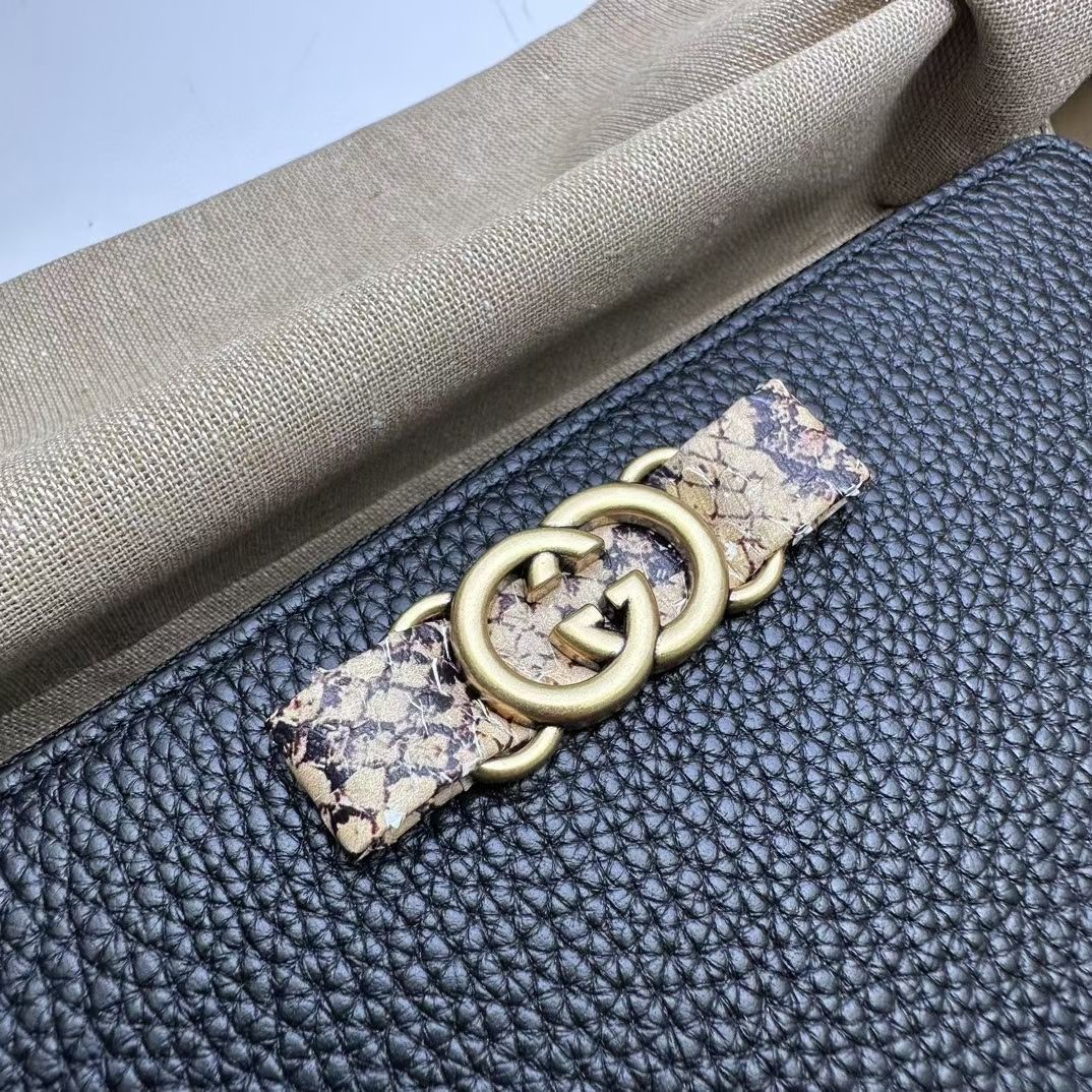 Gucci GG Marmont leather zip around wallet 750458 Black