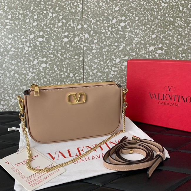 VALENTINO Mini VLOGO SIGNATURE calfskin bag MZ079 pink