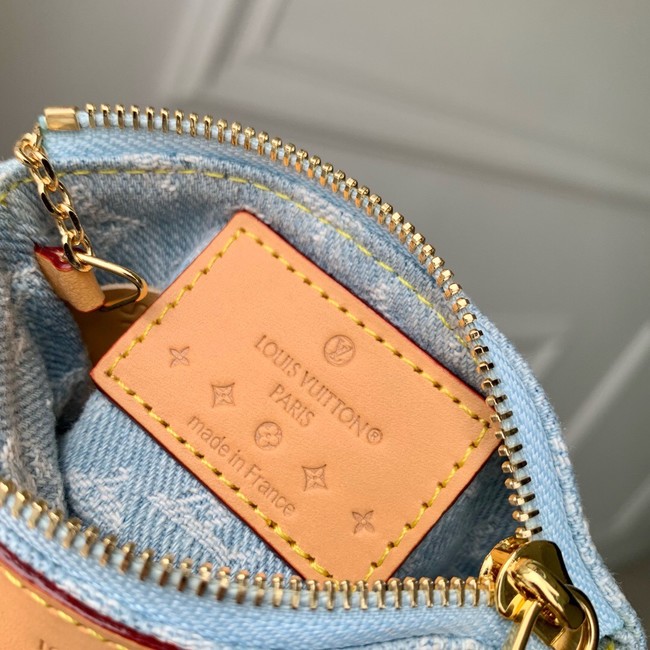 Louis Vuitton Key Pouch M82961 Sky Blue Denim