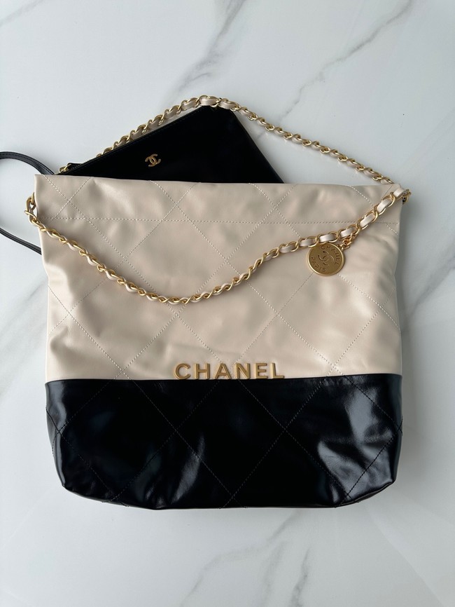 CHANEL 22 HANDBAG AS3261 Apricot & Black