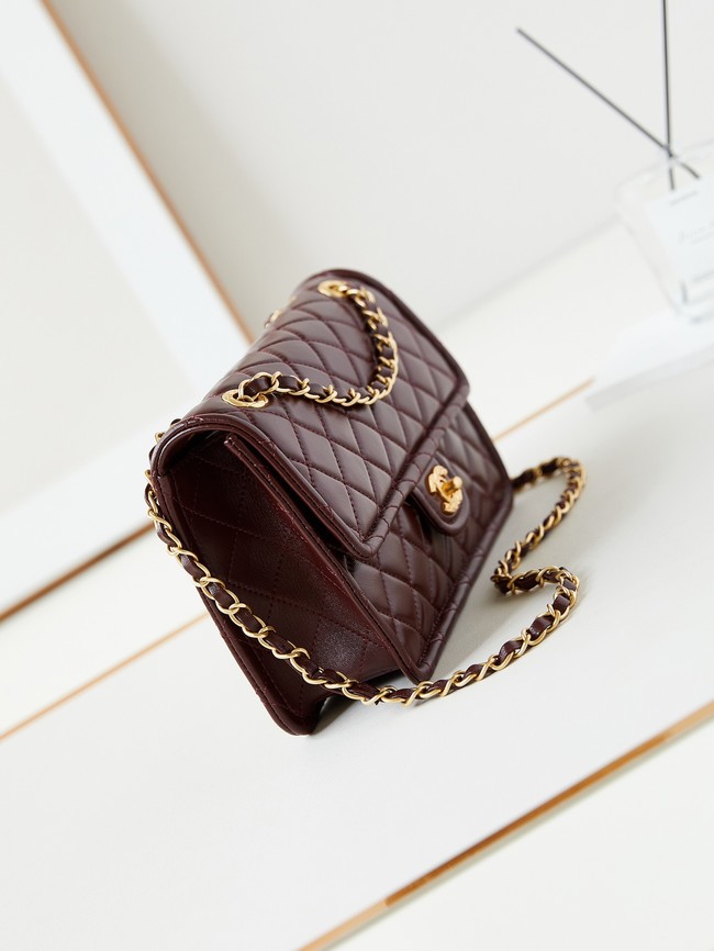 CHANEL FLAP BAG Lambskin AS4686 Dark Burgundy