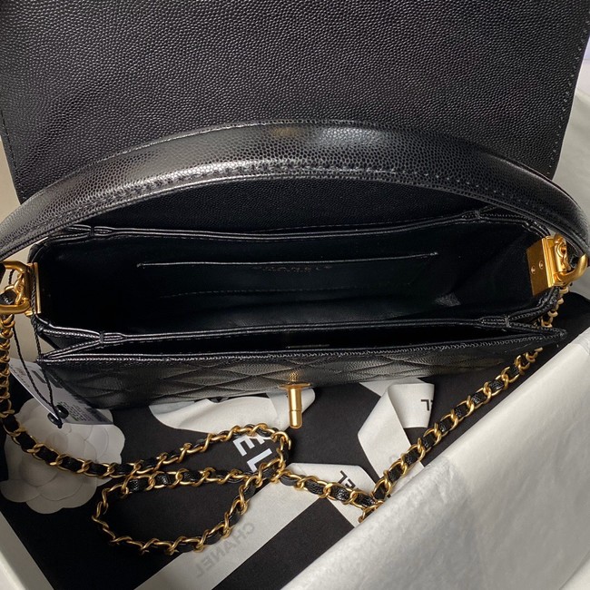 Chanel FLAP BAG WITH TOP HANDLE AS6261 black