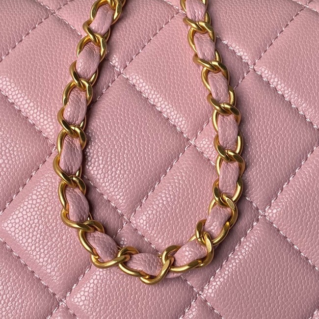 Chanel FLAP BAG WITH TOP HANDLE AS6261 pink