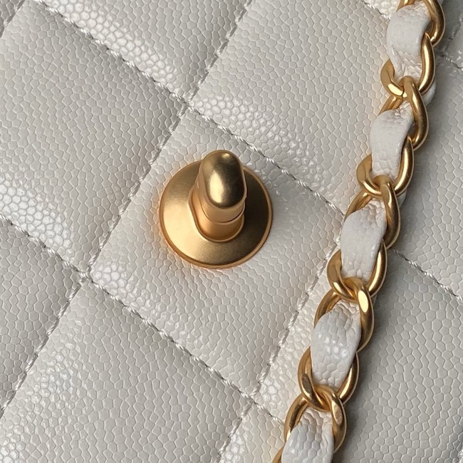 Chanel SMALL FLAP BAG WITH TOP HANDLE AS6262 WHITE