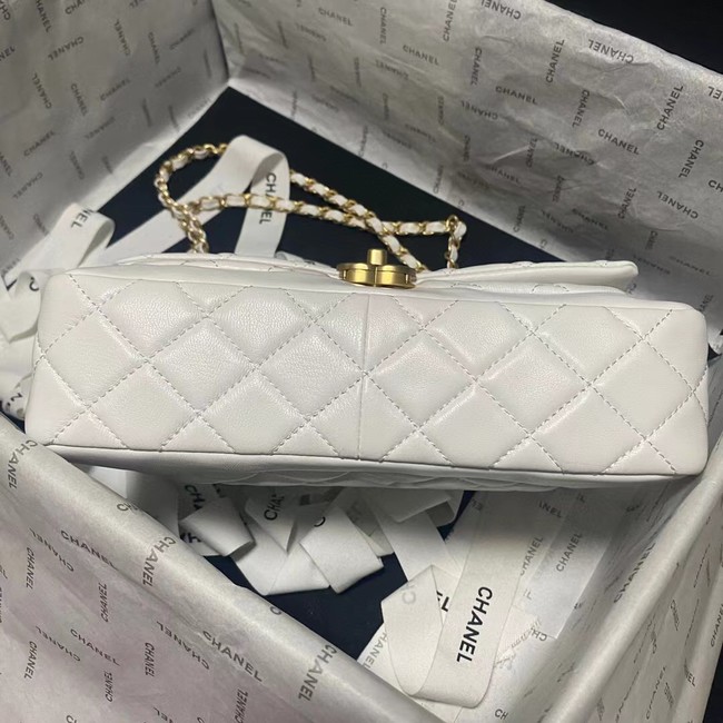 CHANEL FLAP BAG Lambskin 23365 WHITE