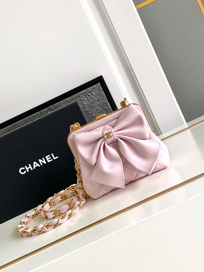 Chanel 24A  CLUTCH WITH CHAIN AP4028 pink