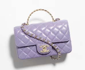 Chanel MINI FLAP BAG WITH TOP HANDLE AS4924 Light Purple
