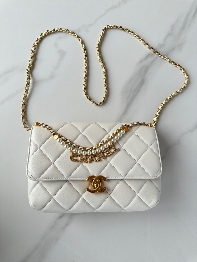 Chanel FLAP BAG AS5011 WHITE