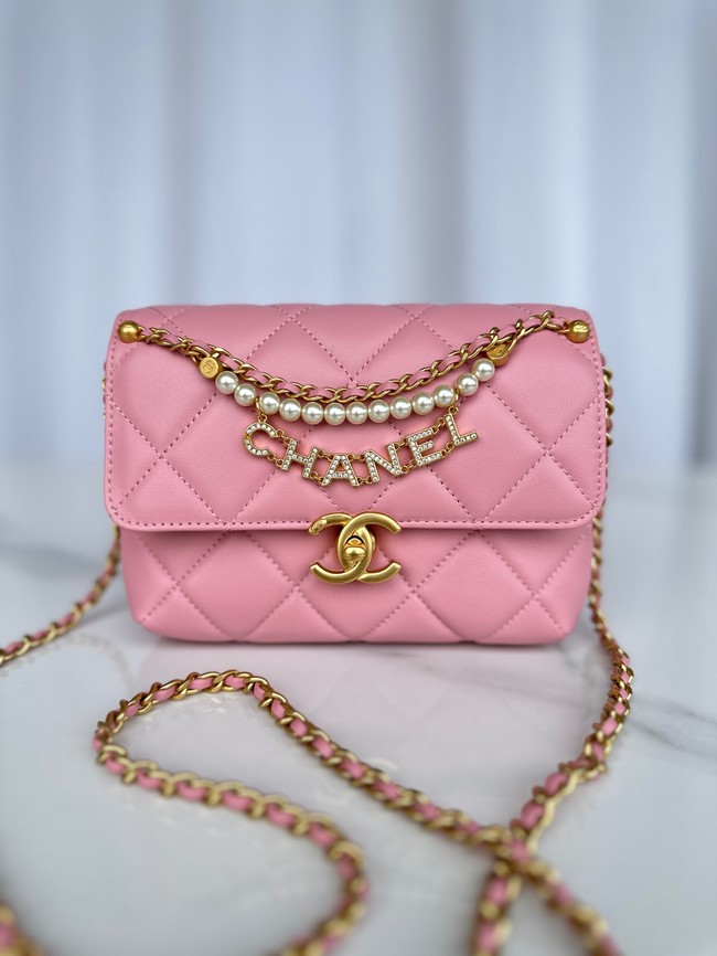 Chanel MINI FLAP BAG AS4986 pink