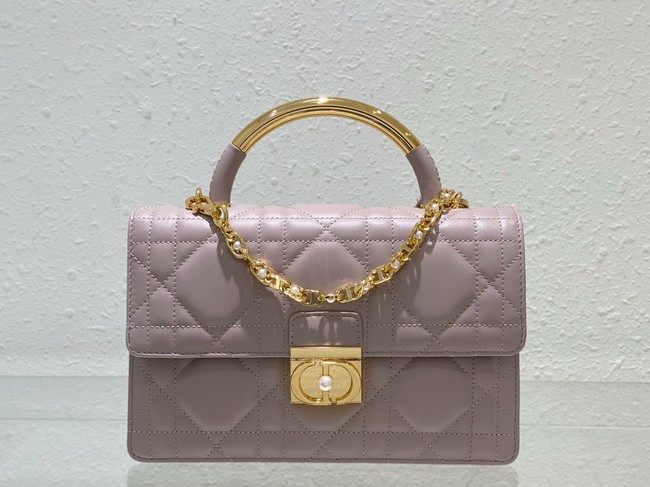 Medium Dior Ange Bag pink Macrocannage Calfskin M4402U