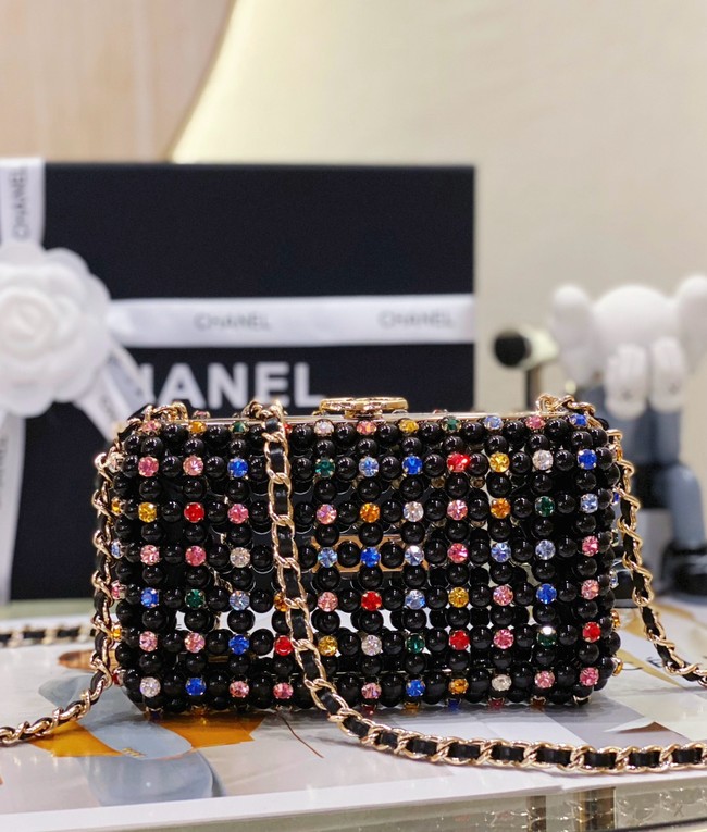 Chanel 24A CLUTCH WITH CHAIN AS3771 BLACK