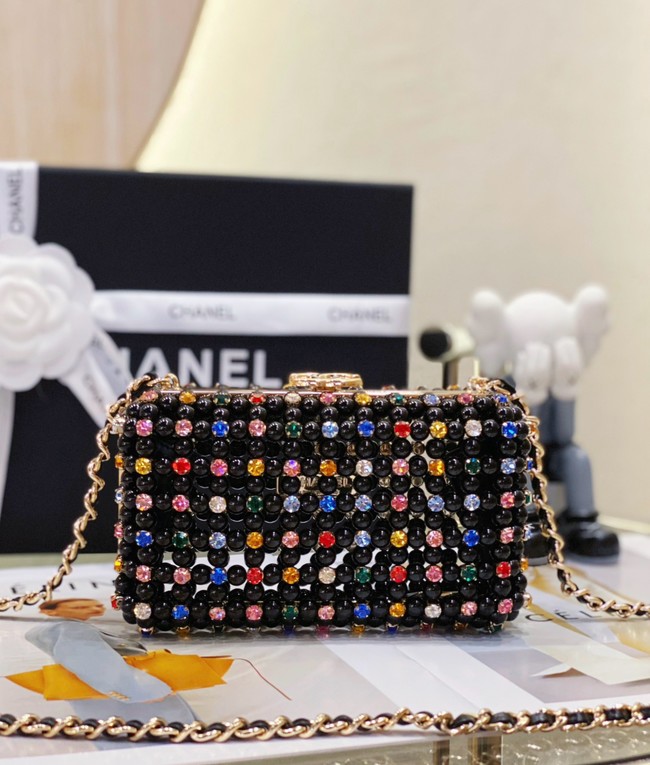 Chanel 24A CLUTCH WITH CHAIN AS3771 BLACK