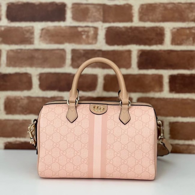 GUCCI OPHIDIA GG SMALL TOP HANDLE BAG 772061 Dusty pink