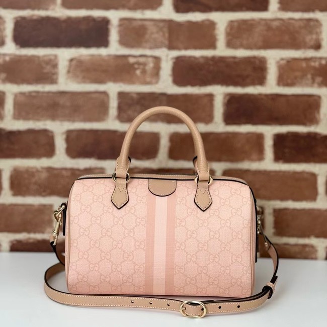 GUCCI OPHIDIA GG SMALL TOP HANDLE BAG 772061 Dusty pink