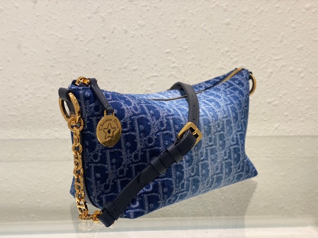 DIOR Blue Denim Dior Oblique Jacquard M3202 