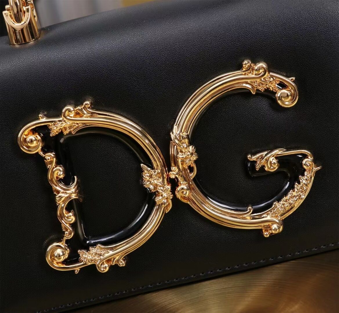 Dolce & Gabbana leather Shoulder Bag G6504 black