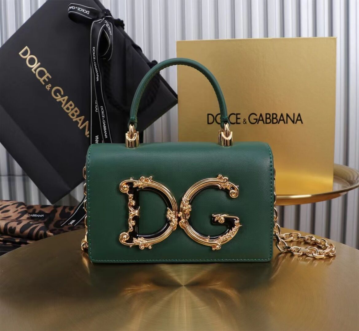 Dolce & Gabbana leather Shoulder Bag G6504 green