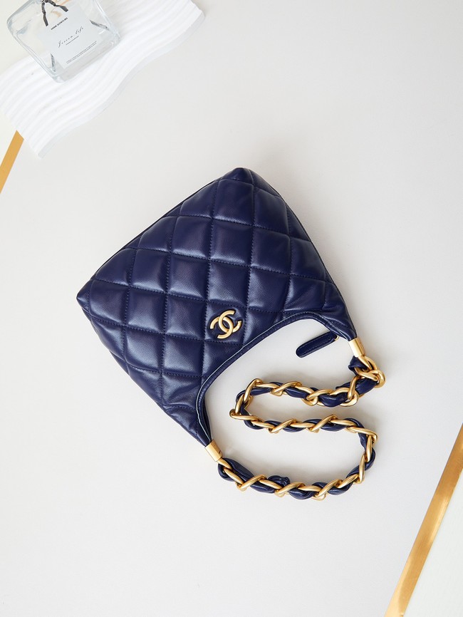 Chanel 24A SMALL HOBO HANDBAG AS4922 Royal