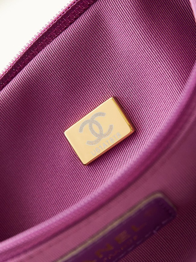 Chanel 24A HOBO HANDBAG AS4923 Purple