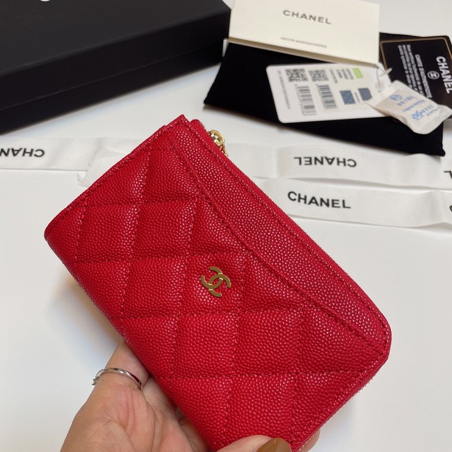 Chanel CLASSIC CARD HOLDER AP3179 RED