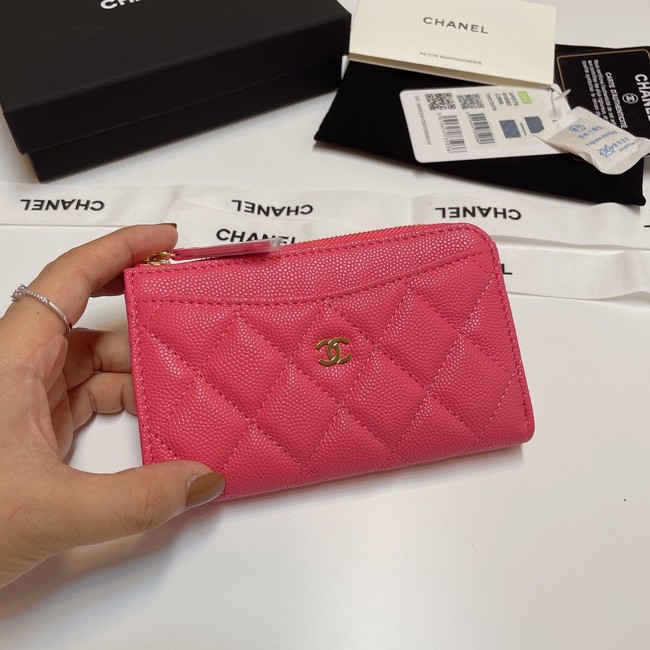 Chanel CLASSIC CARD HOLDER AP3179 rose