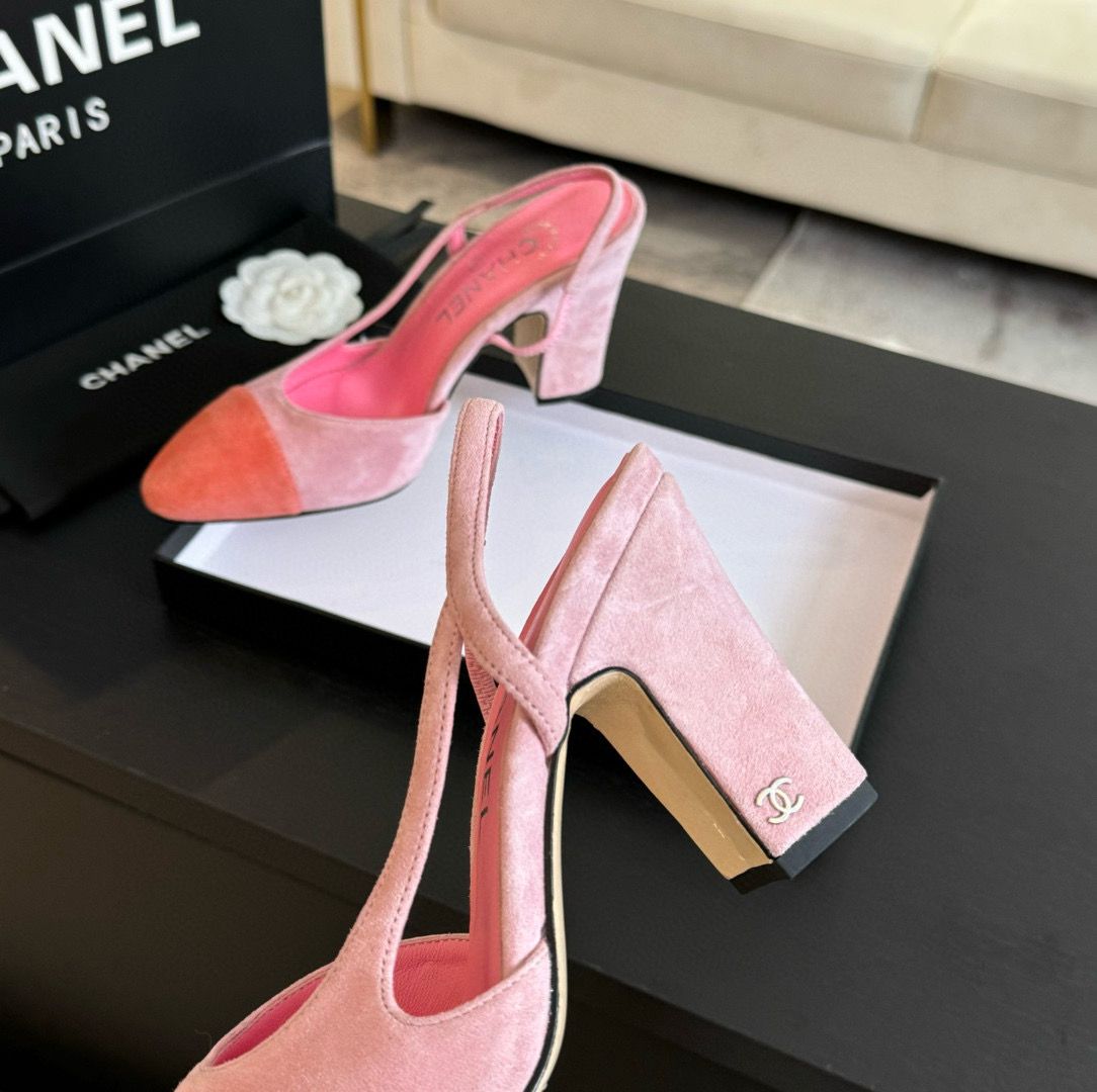 Chanel Sandal 95MM Hight Heels Shoes C50223 Peach