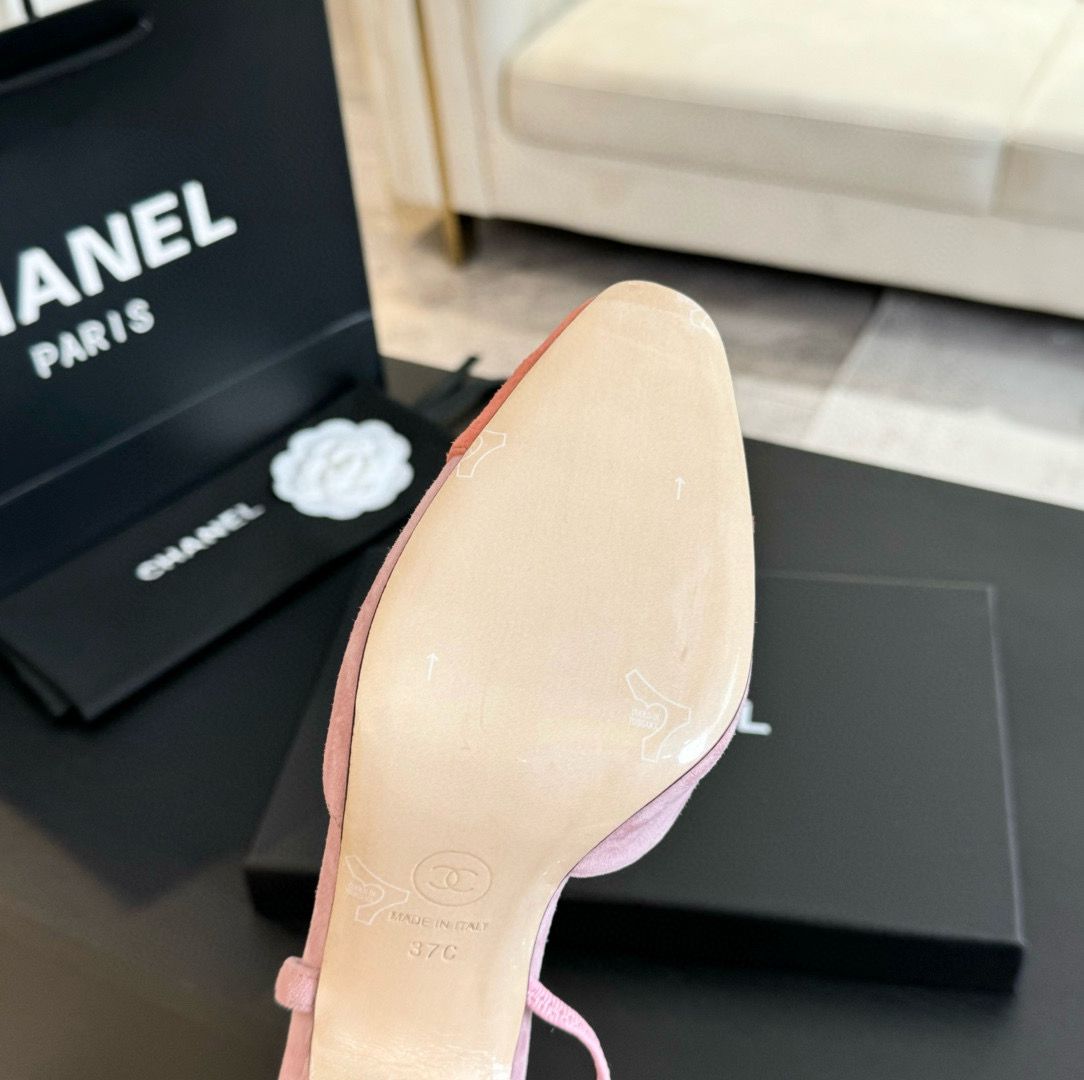 Chanel Sandal 95MM Hight Heels Shoes C50223 Peach