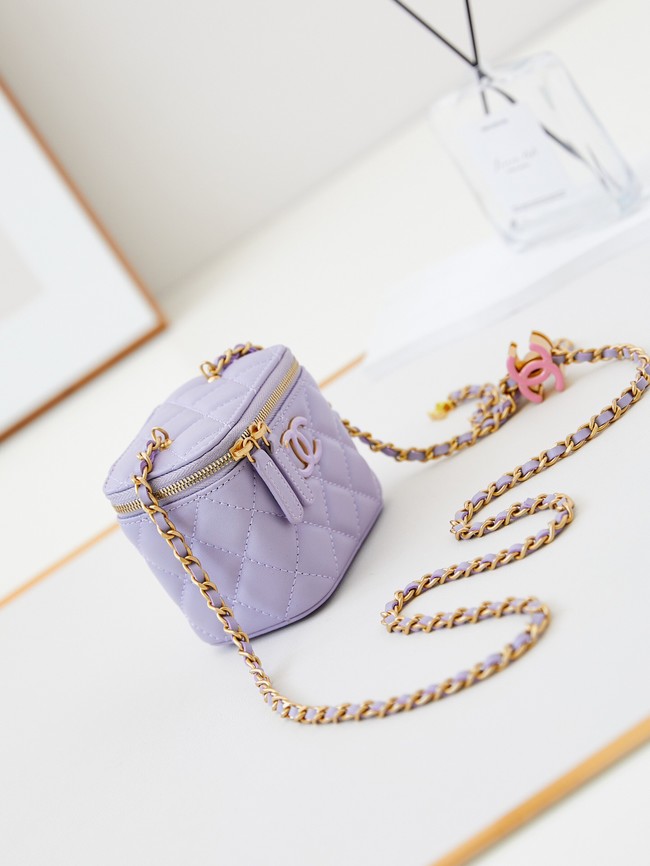 CHANEL CLUTCH WITH CHAIN AP3941 Light Purple