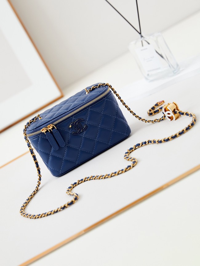 CHANEL MINI CLUTCH WITH TOP HANDLE AP3940 blue