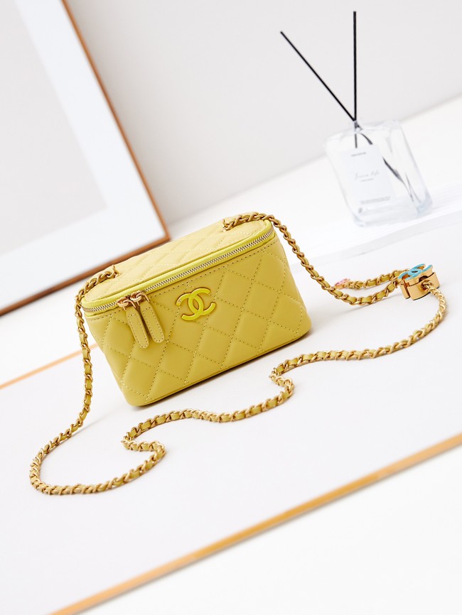 CHANEL MINI CLUTCH WITH TOP HANDLE AP3940 yellow